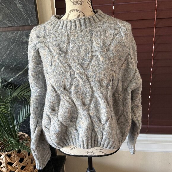 4si3nna Cable Crop Sweater - Picture 1 of 6